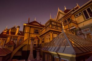 Winchester Mystery House At Night