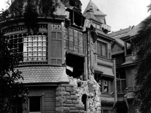 Earthquake damage from the 1906 earthquake.