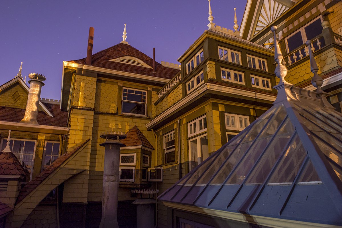 Exterior Roof Of Winchester Mystery House